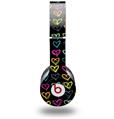 WraptorSkinz Skin Decal Wrap compatible with Beats Solo HD (Original) Kearas Hearts Black (HEADPHONES NOT INCLUDED)