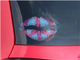 Lips Decal 9x5.5 Tie Dye Peace Sign 100