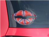 Lips Decal 9x5.5 Tie Dye Peace Sign 105