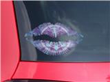 Lips Decal 9x5.5 Tie Dye Peace Sign 106