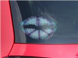Lips Decal 9x5.5 Tie Dye Peace Sign 107