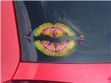 Lips Decal 9x5.5 Tie Dye Peace Sign 109