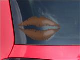 Lips Decal 9x5.5 Solids Collection Chocolate Brown