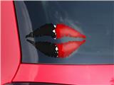 Lips Decal 9x5.5 Ripped Colors Black Red