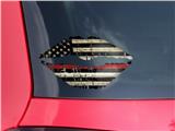 Lips Decal 9x5.5 Painted Faded and Cracked Red Line USA American Flag