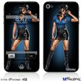 iPhone 4S Decal Style Vinyl Skin - Police Dept Pin Up Girl