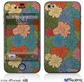 iPhone 4S Decal Style Vinyl Skin - Flowers Pattern 01