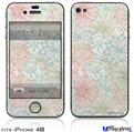 iPhone 4S Decal Style Vinyl Skin - Flowers Pattern 02