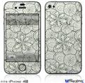 iPhone 4S Decal Style Vinyl Skin - Flowers Pattern 05