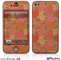 iPhone 4S Decal Style Vinyl Skin - Flowers Pattern Roses 06
