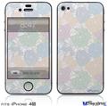 iPhone 4S Decal Style Vinyl Skin - Flowers Pattern 10