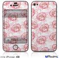 iPhone 4S Decal Style Vinyl Skin - Flowers Pattern Roses 13