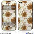 iPhone 4S Decal Style Vinyl Skin - Flowers Pattern 19