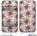iPhone 4S Decal Style Vinyl Skin - Flowers Pattern 23