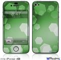iPhone 4S Decal Style Vinyl Skin - Bokeh Hex Green