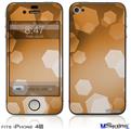 iPhone 4S Decal Style Vinyl Skin - Bokeh Hex Orange
