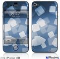 iPhone 4S Decal Style Vinyl Skin - Bokeh Squared Blue
