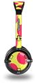 Kearas Polka Dots Pink And Yellow Decal Style Skin fits Skullcandy Lowrider Headphones (HEADPHONES  SOLD SEPARATELY)