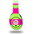 WraptorSkinz Skin Decal Wrap compatible with Beats Studio (Original) Headphones Psycho Stripes Neon Green and Hot Pink Skin Only (HEADPHONES NOT INCLUDED)