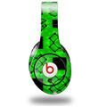 WraptorSkinz Skin Decal Wrap compatible with Beats Studio (Original) Headphones Criss Cross Green Skin Only (HEADPHONES NOT INCLUDED)