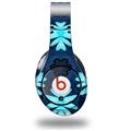 WraptorSkinz Skin Decal Wrap compatible with Beats Studio (Original) Headphones Abstract Floral Blue Skin Only (HEADPHONES NOT INCLUDED)