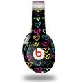 WraptorSkinz Skin Decal Wrap compatible with Beats Studio (Original) Headphones Kearas Hearts Black Skin Only (HEADPHONES NOT INCLUDED)