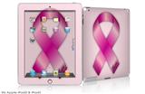 iPad Skin - Hope Breast Cancer Pink Ribbon on Pink (fits iPad2 and iPad3)