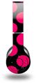WraptorSkinz Skin Decal Wrap compatible with Beats Wireless (Original) Headphones Kearas Polka Dots Pink On Black Skin Only (HEADPHONES NOT INCLUDED)