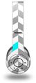 WraptorSkinz Skin Decal Wrap compatible with Beats Wireless (Original) Headphones Chevrons Gray And Aqua Skin Only (HEADPHONES NOT INCLUDED)