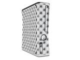 Kearas Daisies Black on White Decal Style Skin for XBOX 360 Slim Vertical