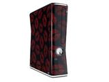 Red And Black Lips Decal Style Skin for XBOX 360 Slim Vertical