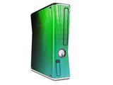 Bent Light Greenish Decal Style Skin for XBOX 360 Slim Vertical