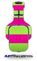 Psycho Stripes Neon Green and Hot Pink Decal Style Skin (fits Tritton AX Pro Gaming Headphones - HEADPHONES NOT INCLUDED) 
