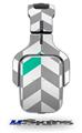 Chevrons Gray And Turquoise Decal Style Skin (fits Tritton AX Pro Gaming Headphones - HEADPHONES NOT INCLUDED) 