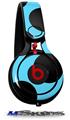 WraptorSkinz Skin Decal Wrap compatible with Beats Mixr Headphones Kearas Polka Dots Black And Blue Skin Only (HEADPHONES NOT INCLUDED)