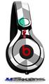 WraptorSkinz Skin Decal Wrap compatible with Beats Mixr Headphones Chevrons Gray And Turquoise Skin Only (HEADPHONES NOT INCLUDED)