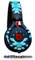 WraptorSkinz Skin Decal Wrap compatible with Beats Mixr Headphones Abstract Floral Blue Skin Only (HEADPHONES NOT INCLUDED)