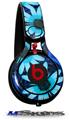 WraptorSkinz Skin Decal Wrap compatible with Beats Mixr Headphones Daisies Blue Skin Only (HEADPHONES NOT INCLUDED)