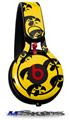 WraptorSkinz Skin Decal Wrap compatible with Beats Mixr Headphones Iowa Hawkeyes Tigerhawk Tiled 06 Black on Gold Skin Only (HEADPHONES NOT INCLUDED)