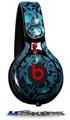 WraptorSkinz Skin Decal Wrap compatible with Beats Mixr Headphones Blue Flower Bomb Starry Night Skin Only (HEADPHONES NOT INCLUDED)