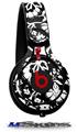 WraptorSkinz Skin Decal Wrap compatible with Beats Mixr Headphones Black and White Flower Skin Only (HEADPHONES NOT INCLUDED)