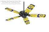 Puppy Dogs on Black - Ceiling Fan Skin Kit fits most 52 inch fans (FAN and BLADES SOLD SEPARATELY)