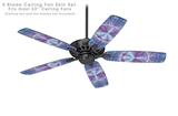 Tie Dye Peace Sign 106 - Ceiling Fan Skin Kit fits most 52 inch fans (FAN and BLADES SOLD SEPARATELY)
