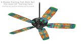 Tie Dye Peace Sign 111 - Ceiling Fan Skin Kit fits most 52 inch fans (FAN and BLADES SOLD SEPARATELY)