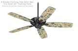 Flowers and Berries Blue - Ceiling Fan Skin Kit fits most 52 inch fans (FAN and BLADES SOLD SEPARATELY)