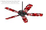 Red Graffiti - Ceiling Fan Skin Kit fits most 52 inch fans (FAN and BLADES SOLD SEPARATELY)