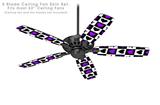 Purple Hearts And Stars - Ceiling Fan Skin Kit fits most 52 inch fans (FAN and BLADES SOLD SEPARATELY)