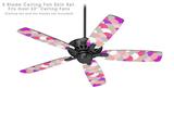 Brushed Circles Pink - Ceiling Fan Skin Kit fits most 52 inch fans (FAN and BLADES SOLD SEPARATELY)