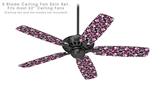 Splatter Girly Skull Pink - Ceiling Fan Skin Kit fits most 52 inch fans (FAN and BLADES SOLD SEPARATELY)