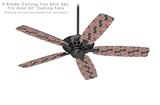 Locknodes 02 Red Dark - Ceiling Fan Skin Kit fits most 52 inch fans (FAN and BLADES SOLD SEPARATELY)